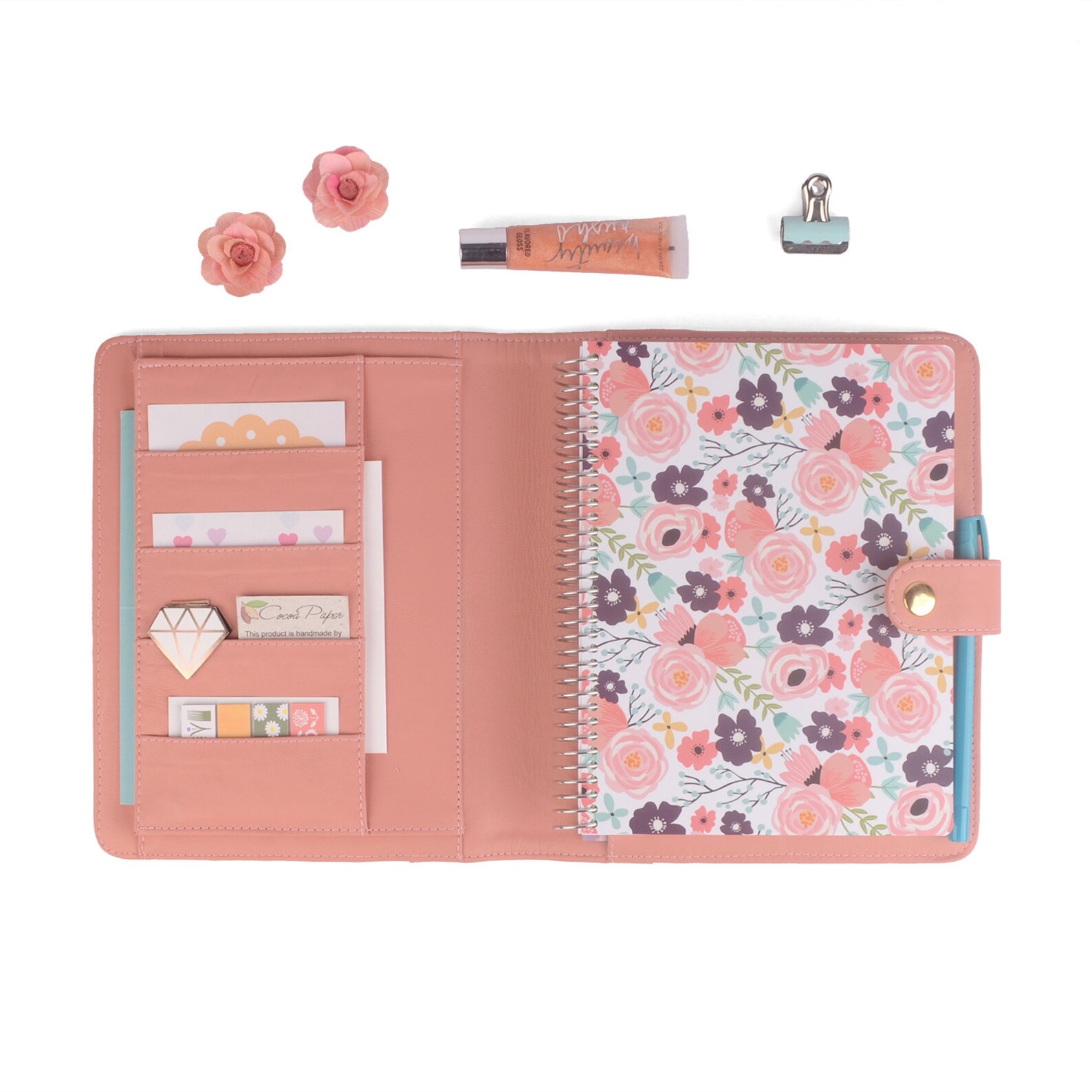 BELLA A5 / Half Size Planner Cover for Coil Bound Planners. Etsy