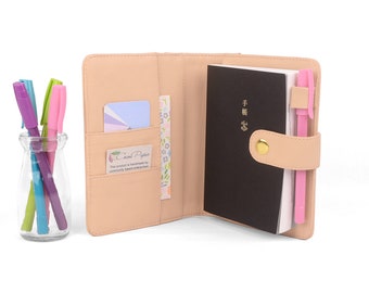 BLISS Cover for A6 Thread-bound Planners like Hobonichi Techno & Stalogy- Peach