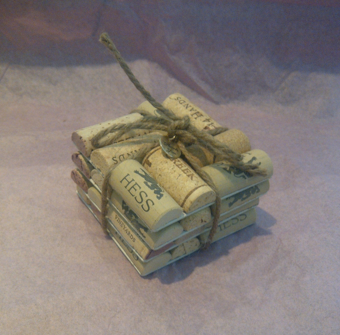 Recycled Wine Cork Coaster Set of 4 coasters Etsy