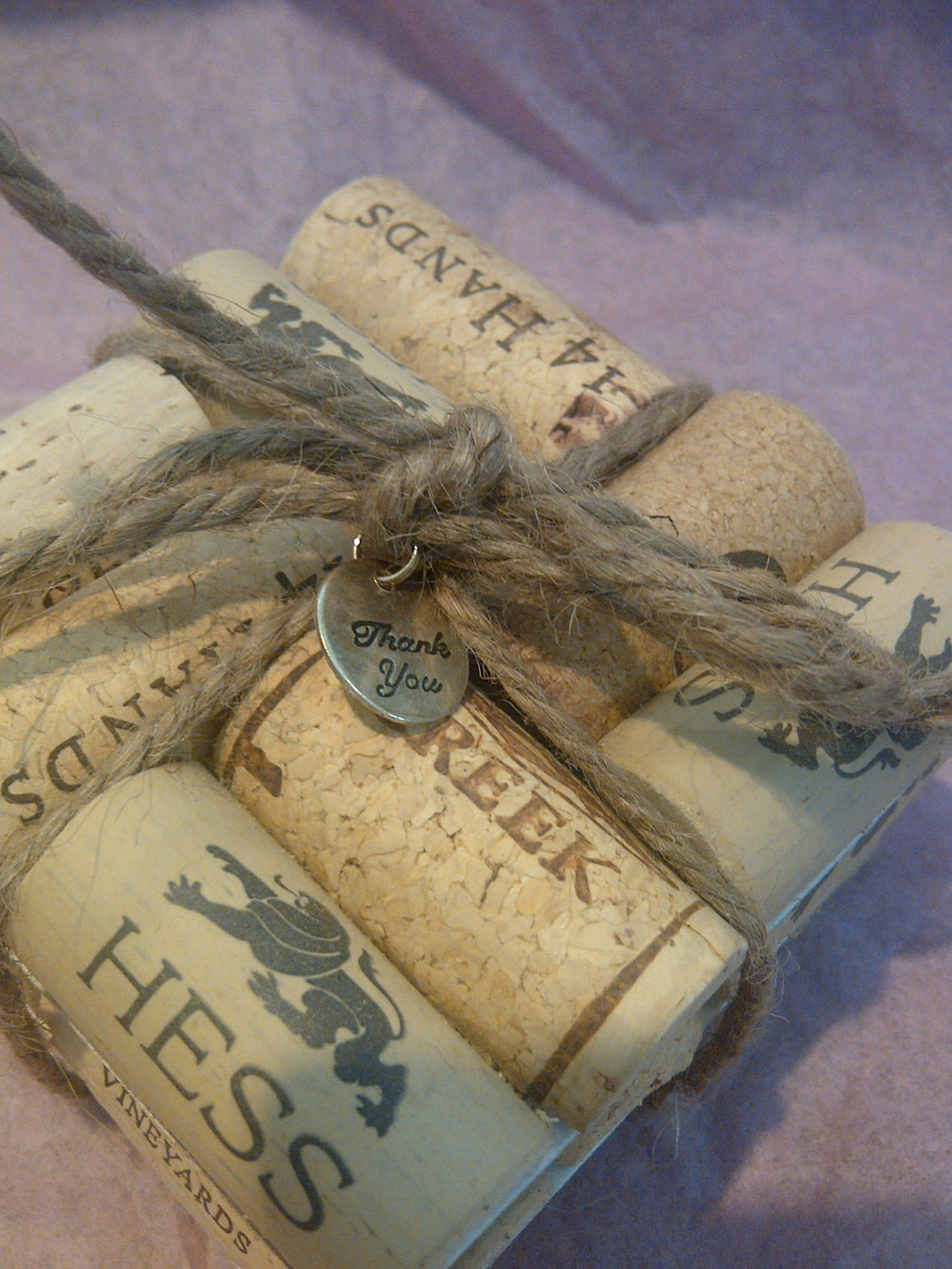 Recycled Wine Cork Coaster Set of 4 coasters Etsy