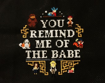 Cross Stitch Pattern PDF - You Remind Me of the Babe - Labyrinth Dance Music - Film Movie Quote