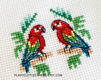 Parrots Scarlet Macaw Cross Stitch Pattern PDF - Modern Small Bird Cross  Stitch - Mini Quick and Easy DIY Project
