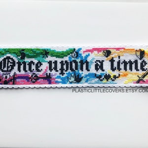 Bookmark Cross Stitch Pattern PDF - Once Upon a Time - Fairy Tale Inspired Modern Book Lover Gift