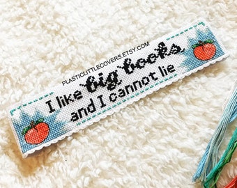 Funny Cross Stitch Bookmark Kit – 'I Like Big Books'