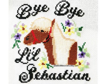 Modern Cross Stitch Pattern PDF - Lil Sebastian - Parks and Rec Quote - Horse X Stitch - Funny TV Lover X Stitch Gift