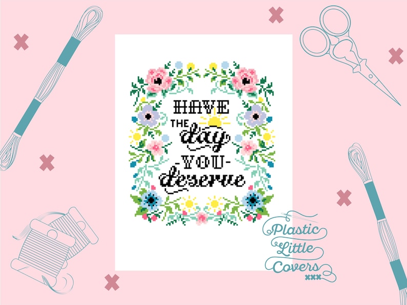 3 Modern Cross Stitch Patterns Bundle – Plastic Little Covers (PDF) image 9