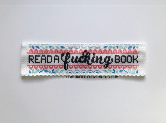 Cross Stitch Pattern PDF She is Too Fond of Books and It Has Turned Her  Brain Modern Book Lover Literary Quote DIY Gift for Readers 