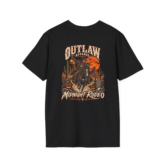 Midnight Rodeo Western Halloween Graphic Tee | Outlaw Apparel Co.