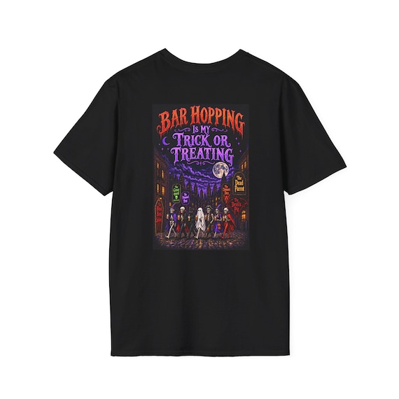 Bar Hopping Is My Trick-or-Treating Halloween Graphic Tee | Outlaw Apparel Co.