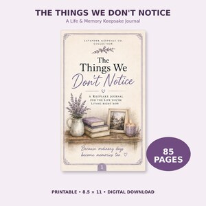 Dingen die we niet opmerken | Printbaar herinneringsdagboek | 85 pagina's tellend bewaardagboek | Digitale download