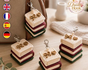 Crochet Book Stack Keychain Pattern PDF