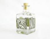 Decorative 200ml Glass Bottle Cute Cat Motif