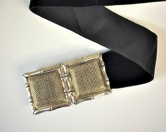 Vintage Douglas Paquette Floral Buckle Belt: Mixed Metal  display picture 3