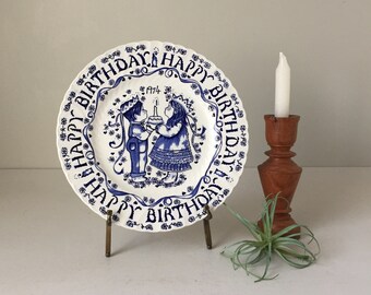 Happy Birthday Plate Norma Sherman Vintage Crownford China Company