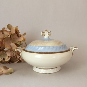 Vintage Monticello by Steubenville Pottery Sugar Bowl | Sugar Bowl with Lid | 1940s Tableware