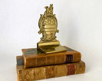 Vintage Rare Mount Vernon Ladies' Association Single Solid Brass Bookend by Virginia Metalcrafters | George Washington Collectible | Gifts