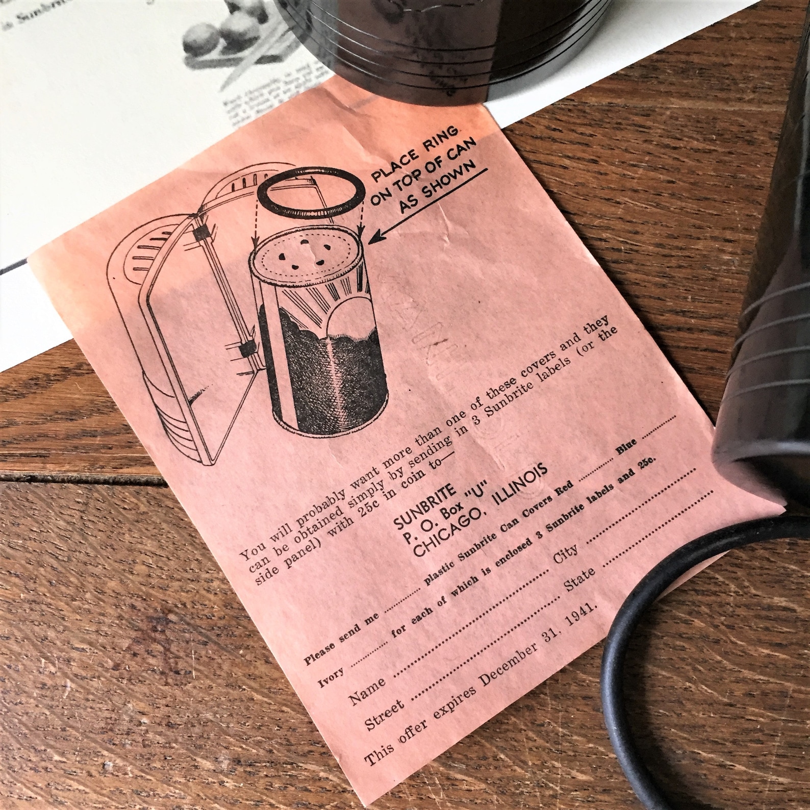 1940s Sunbrite Cleanser Can Cover or Dispenser NOS ONE LEFT Etsy