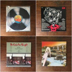 Puede incluir: Una colecci&oacute;n de cuatro discos de vinilo, incluyendo "The Kids Are Alright" de The Who y "Houses of the Holy" de Led Zeppelin.