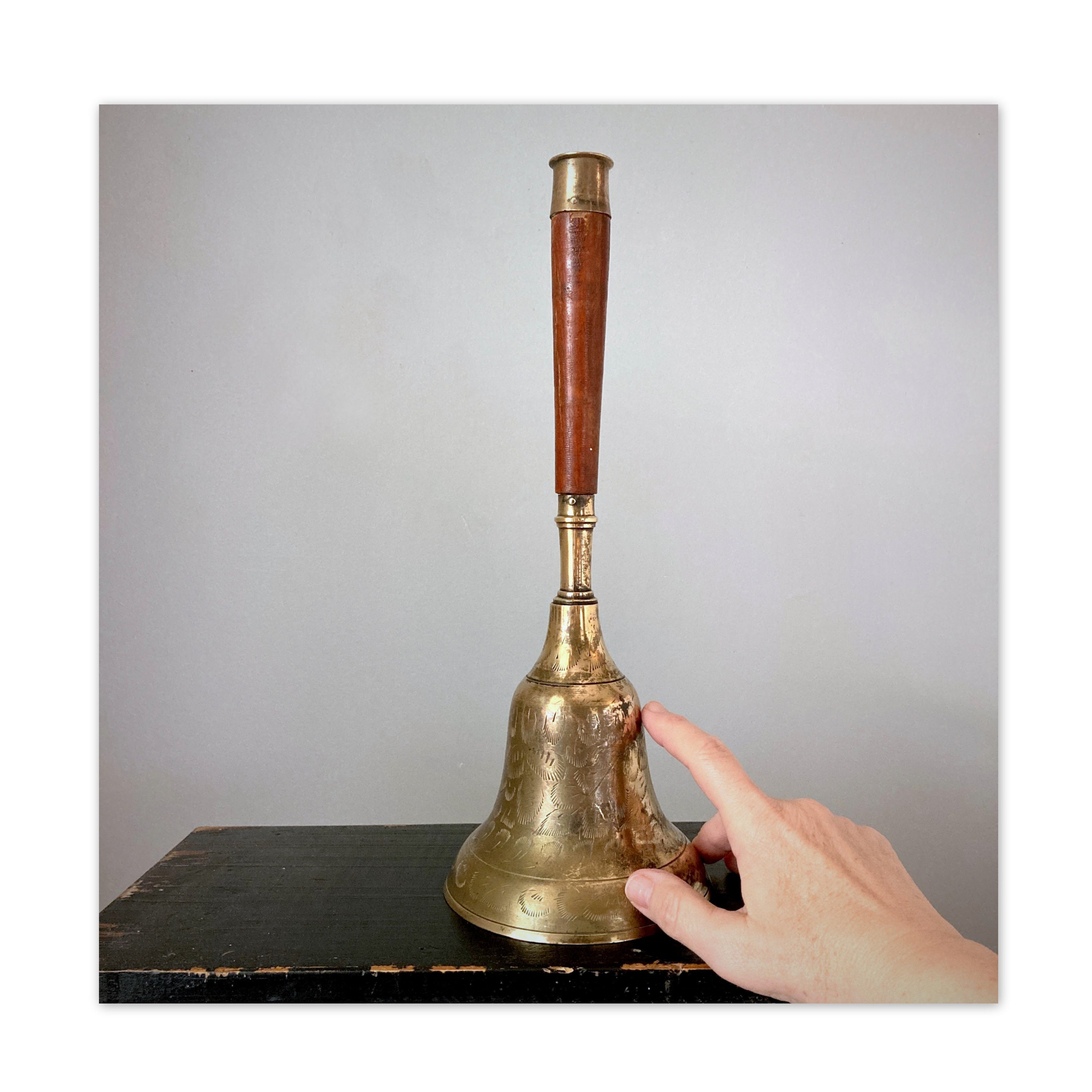 Bell With Wooden Handle, 21x10 cm