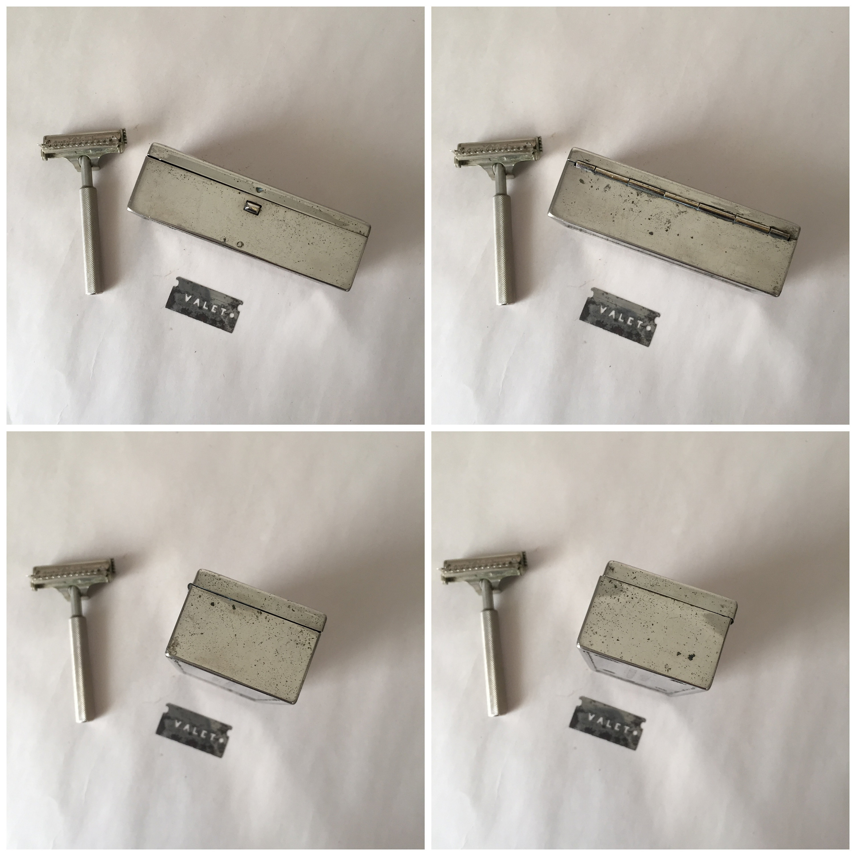 Valet AutoStrop メンズ剃刀 ヴィンテージ Antique Valet AutoStrop Safety Razor and Blade in Original Steel