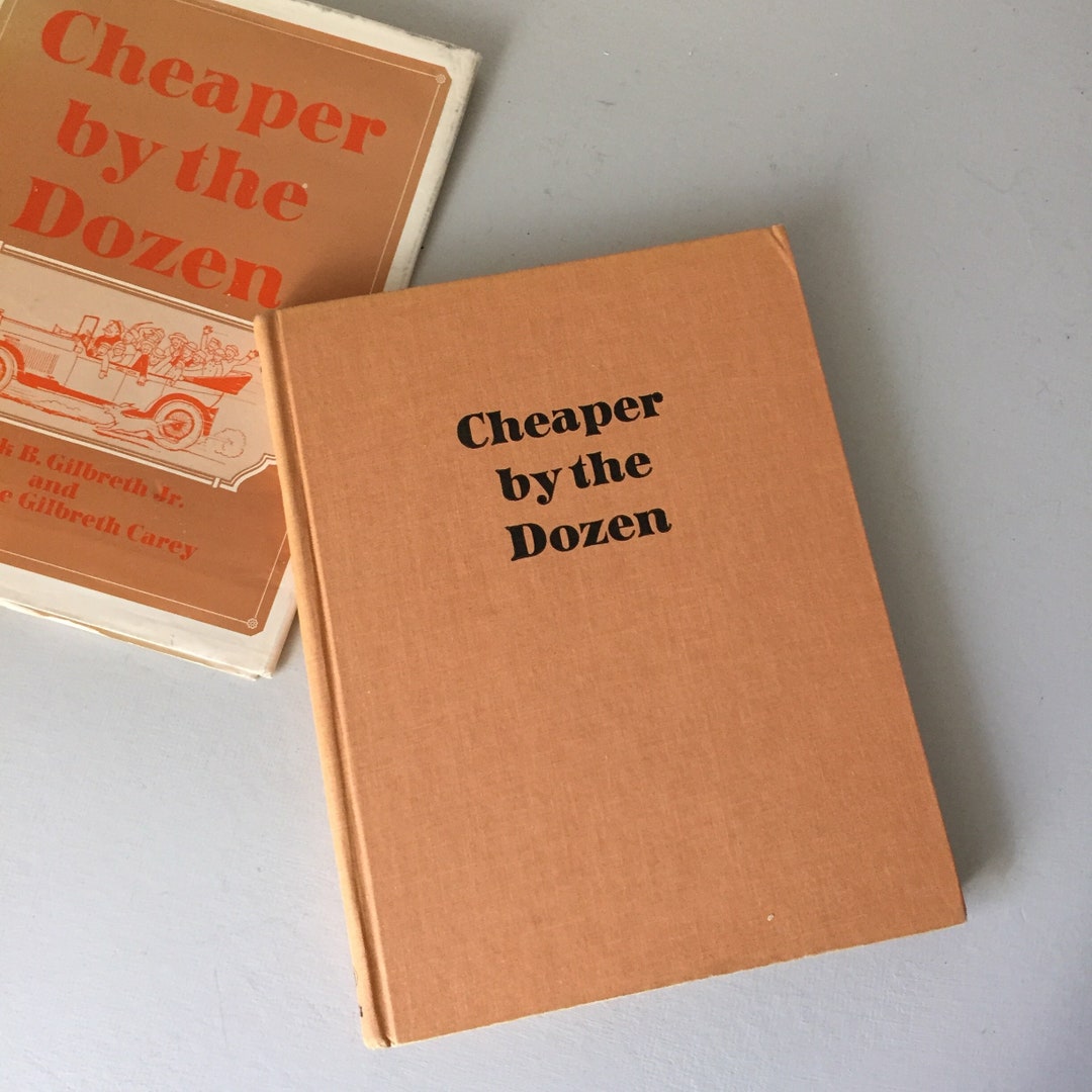 Vintage Cheaper by the Dozen Large Print Book by Frank Gilbreth and