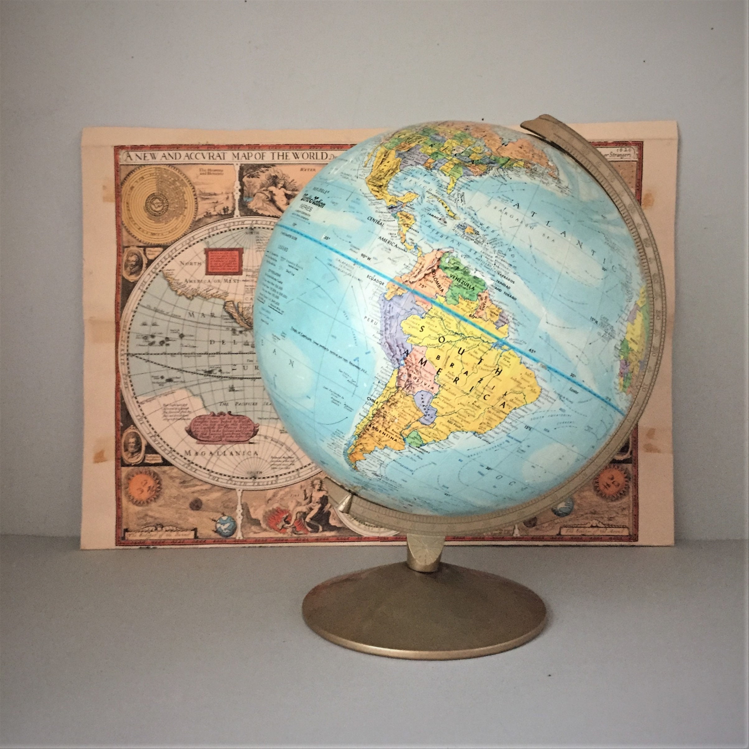 Vintage Early 1970s Replogle Globe | 12 Inch World Nation Globe