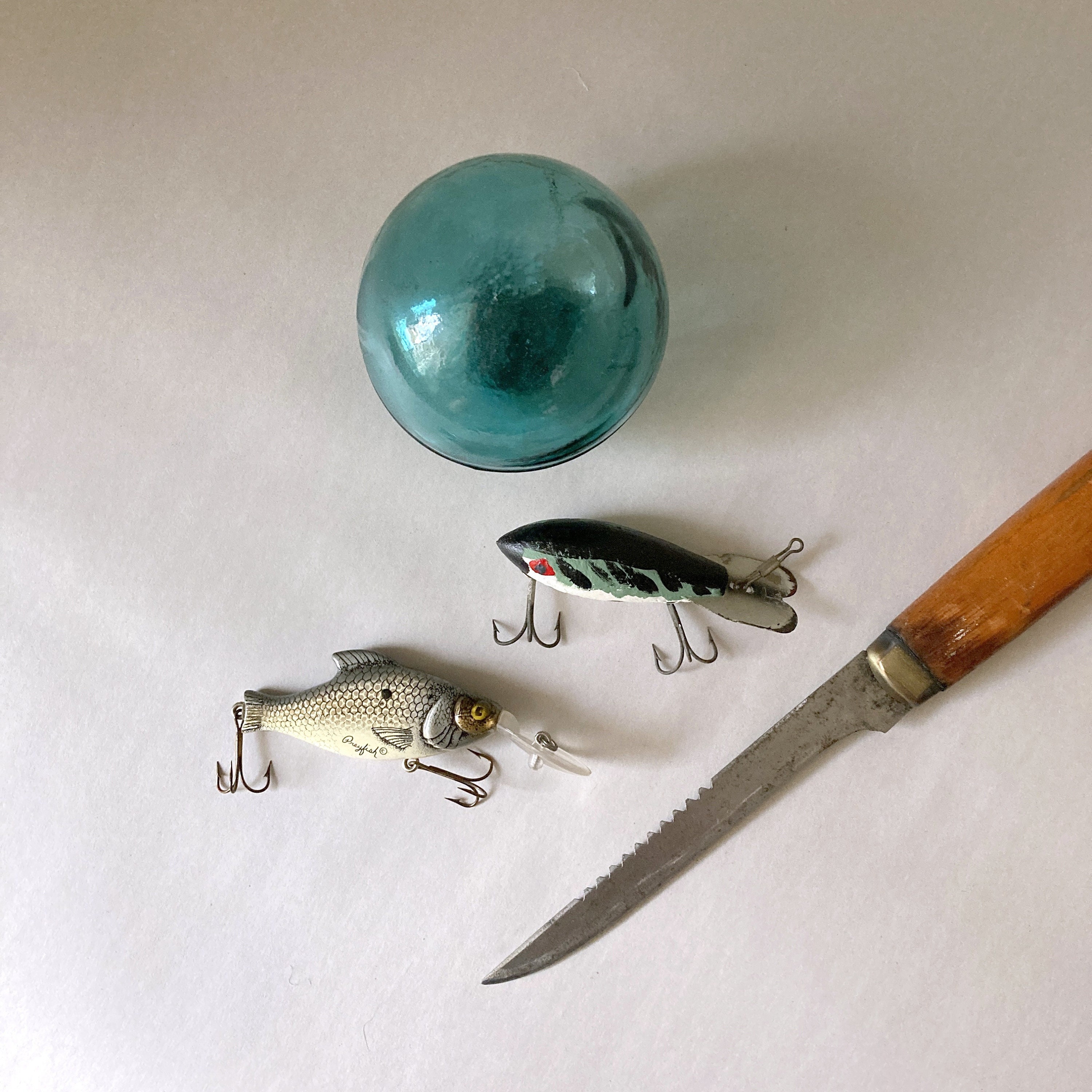 Buy Vintage Heddon Preyfish Series 560 Natural american Shad Fishing Lure  Plus One Unmarked Refurbished Fishing Lure Beach House Decor Online in  India 