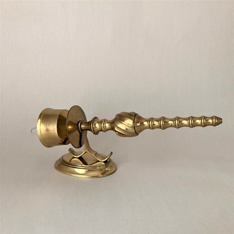 Vintage Brass Candle Sconces With Williamsburg Style Clear Etsy