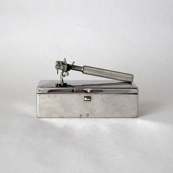 Antique Valet AutoStrop Safety Razor and Blade in Original Steel