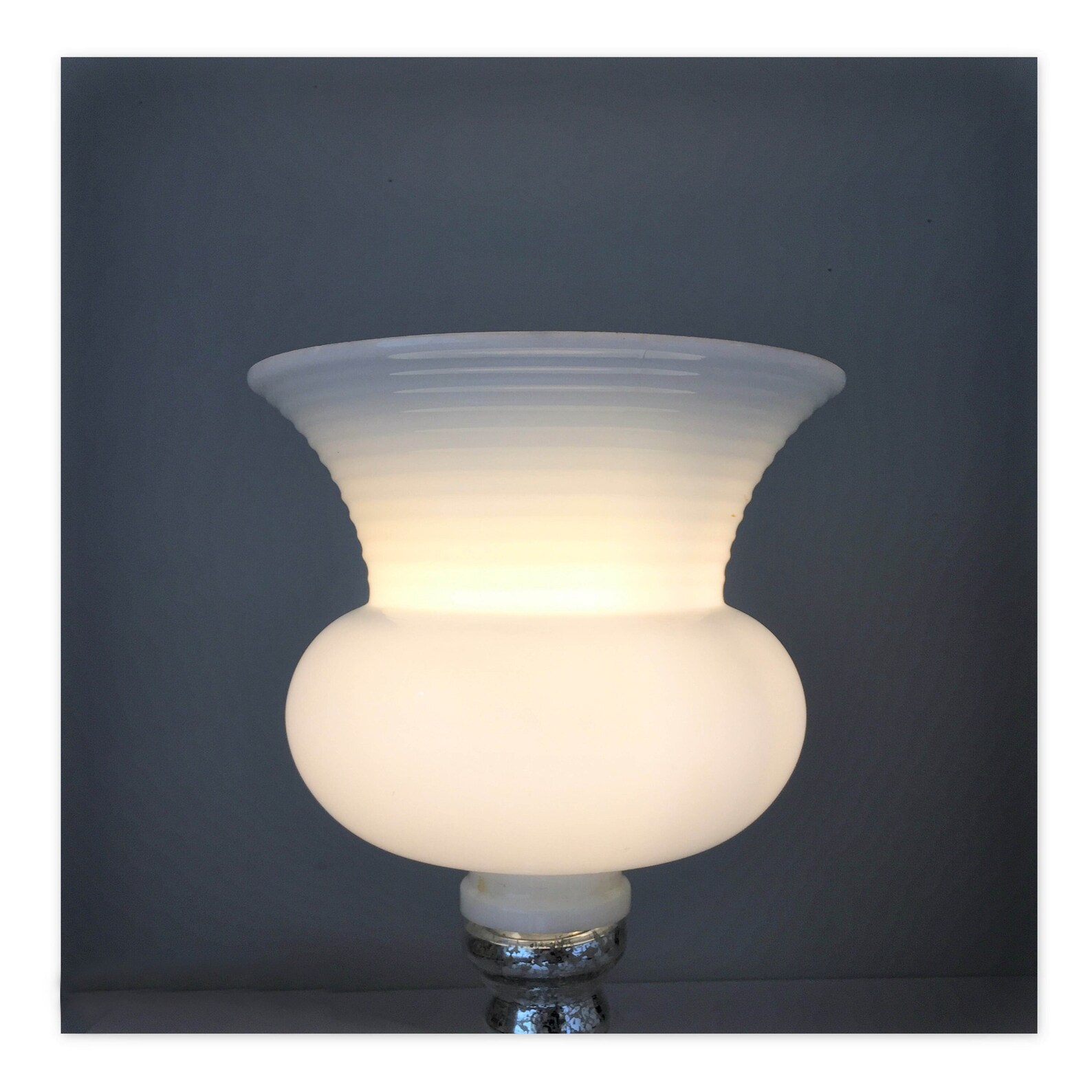 Vintage Milk Glass Lamp Diffuser White Torchiere Globe Etsy