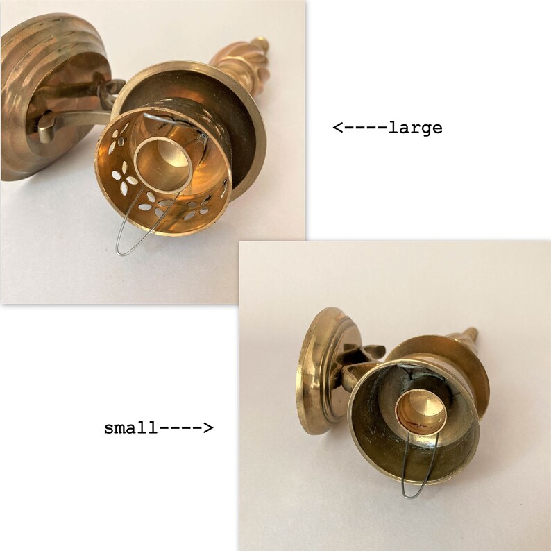 Vintage Brass Candle Sconces With Williamsburg Style Clear Etsy