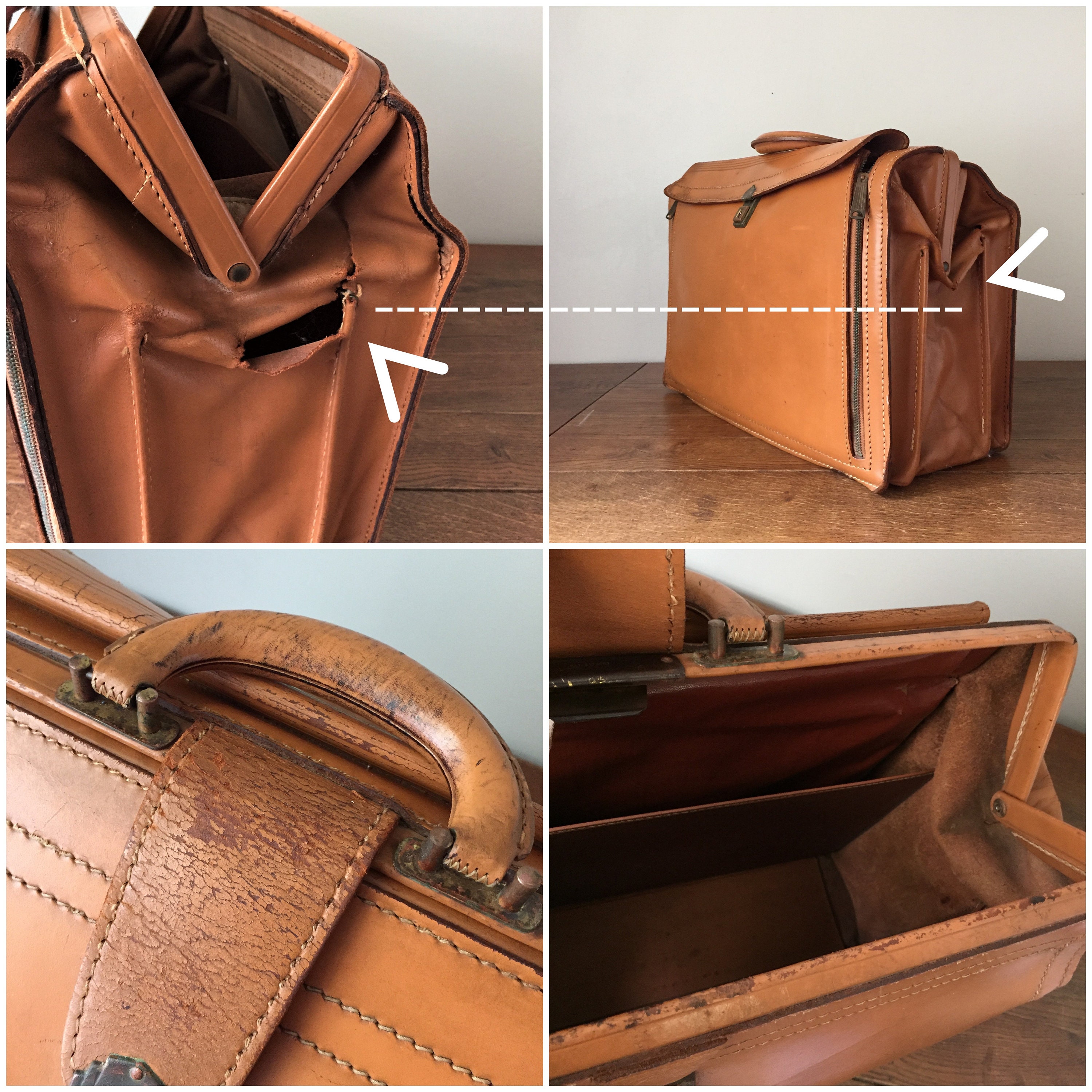 Early 20th Century Hartman Brown Leather Briefcase