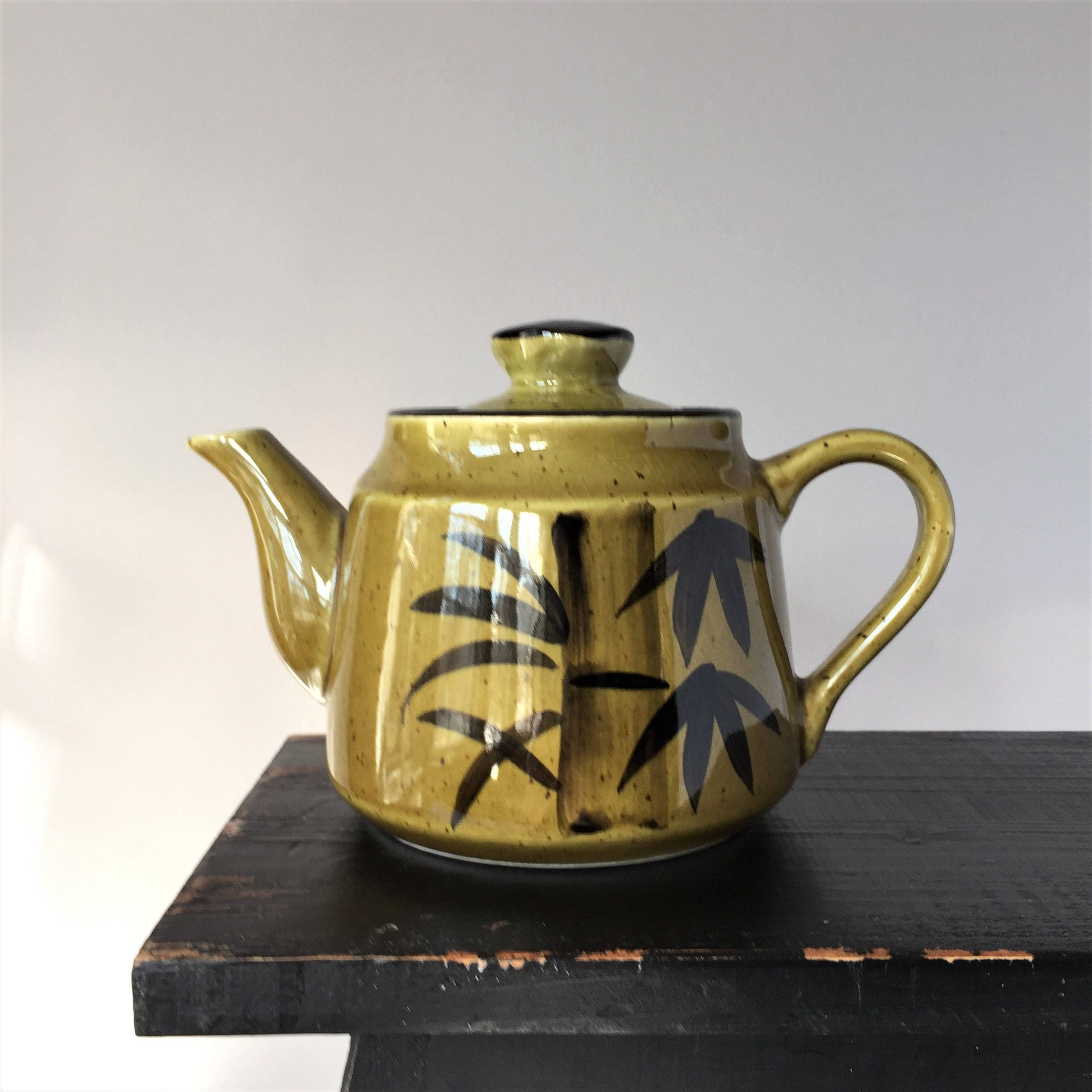 Vintage Japanese Teapot Bamboo Motif Teapot Modern Asian Etsy