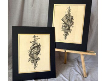 Set #2 Antique French Engravings from 1863 Design Reference Book Ornaments Vases & Decorations After the Masters CHOICE