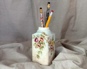 Vintage to Antique Dry Vase Formerly a Perfume Bottle or Vanity Jar Made in France