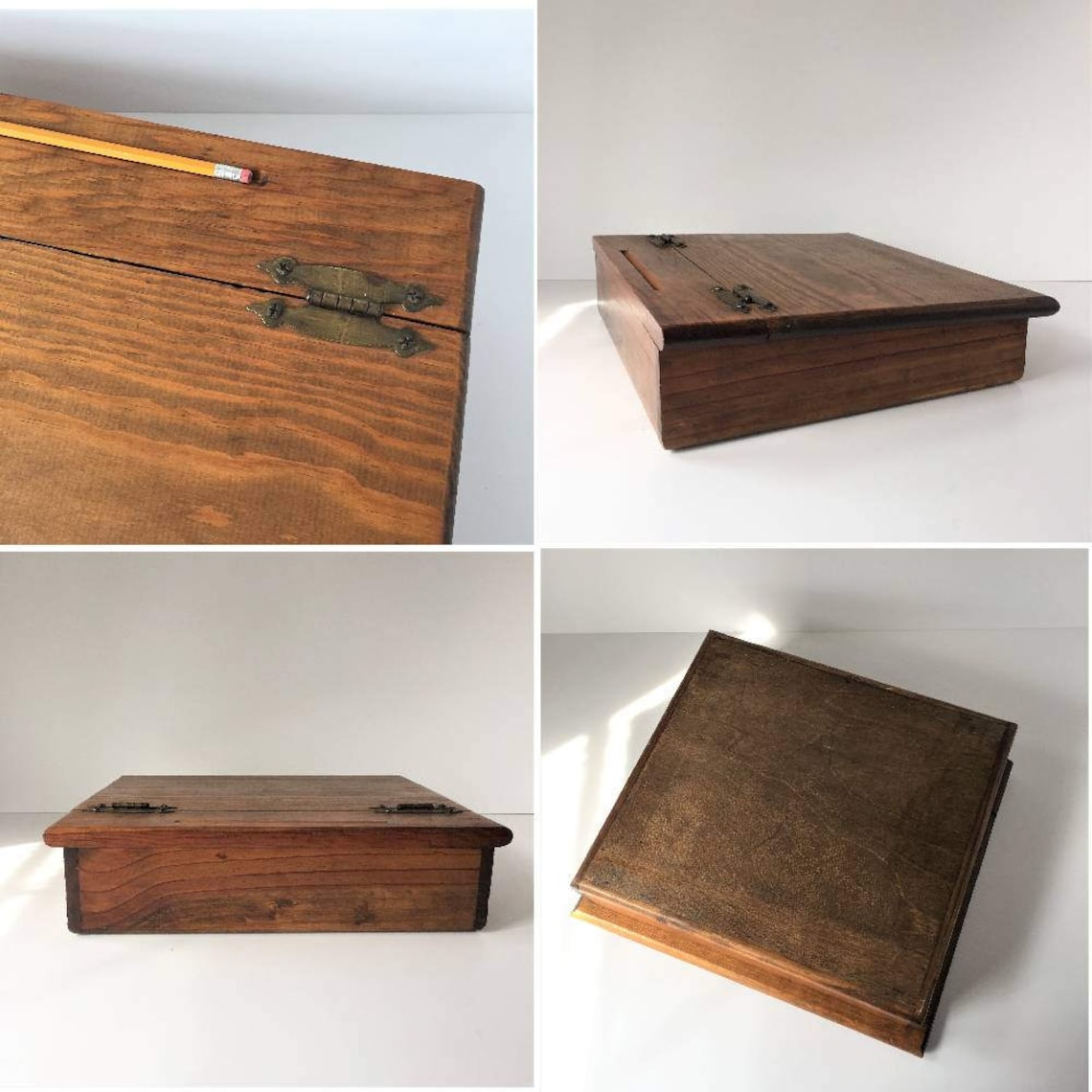 Vintage Lap Desk Wooden Writing Box Portable Writing Desk Etsy