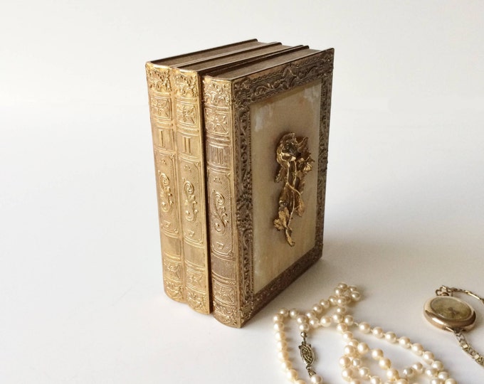 Vintage Jewelry Box Book Shaped Jewelry Box Mele Jewelry Etsy