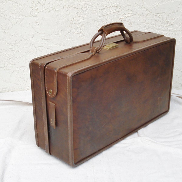 Vintage Hartmann Luggage, Brown Hartmann Suitcase, Hartmann Leather and Leather-Look Suitcase, Vintage Luggage, AlegriaCollection