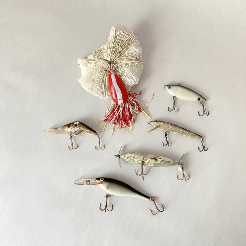 Collection of Six Vintage Fishing Lures Set No. 3 image 1