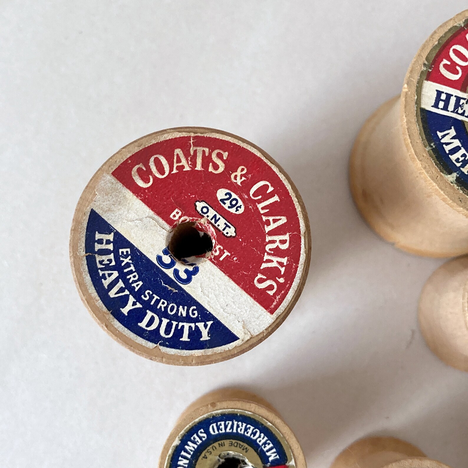 Collection of 10 Vintage Wooden Thread Spools | Farmhouse Sewing Room ...