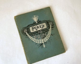 Antique Book PEARLS OF POETRY 1885 Collection of Poems by Various Authors Illustrated with Ten Engravings