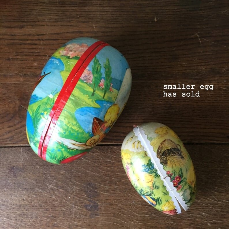 Vintage Paper Mache Easter Egg Made in Western Germany Etsy
