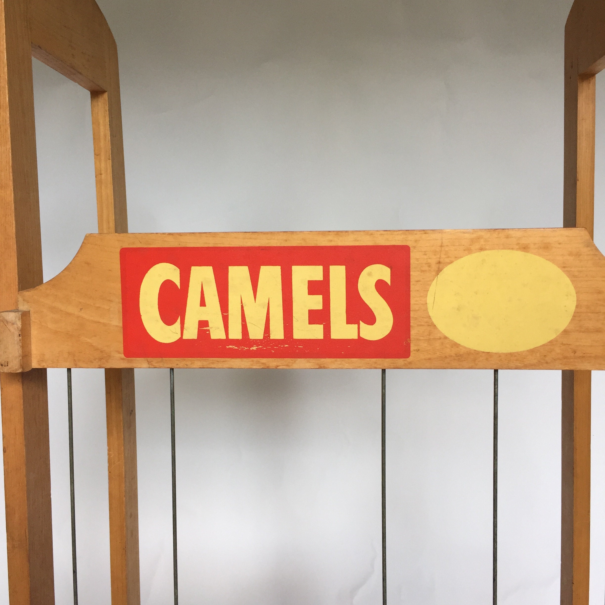 Vintage Camel and King Cavalier Cigarette Store Display Rack