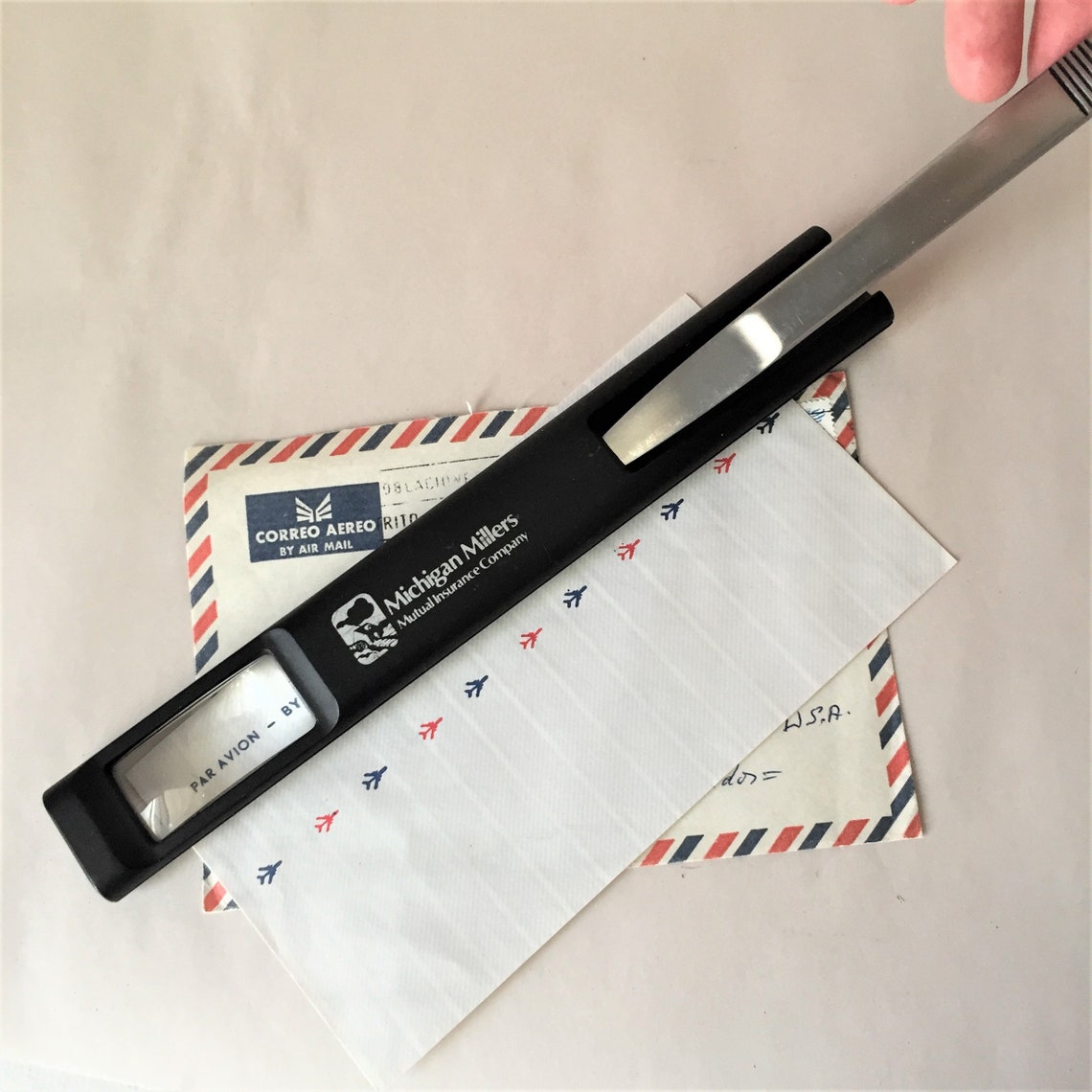 Vintage Advertising Letter Opener and Magnifying Glass Etsy