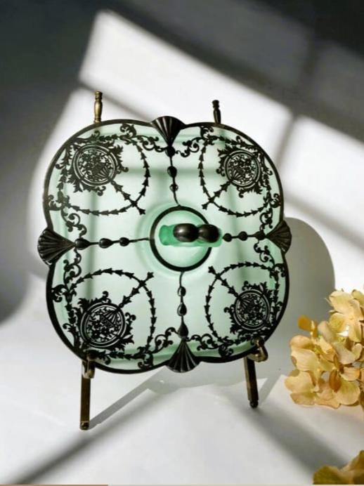 magma glass silver green dia 未使用品 Green Glass Silver Overlay - Etsy