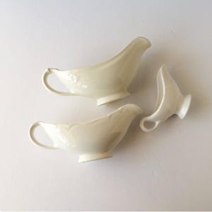 Two Vintage Restaurant Tableware Gravy Boats Sold Separately | White Ceramic Sauce Boats | Hotel China
