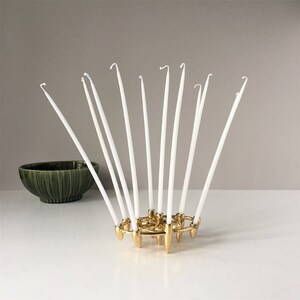 Flower Taper Candelabra, Vintage Floral Frog Candleholder Combo, Haeger 4020A Planter, Immersible Centerpiece, Oval Atomic Bullet Modernist