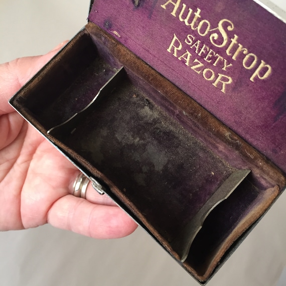 Antique Valet Autostrop Safety Razor and Blade in Original Steel