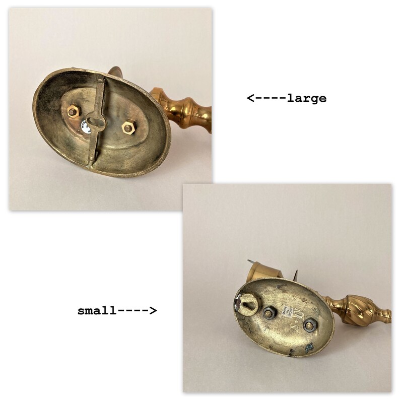 Vintage Brass Candle Sconces With Williamsburg Style Clear Etsy