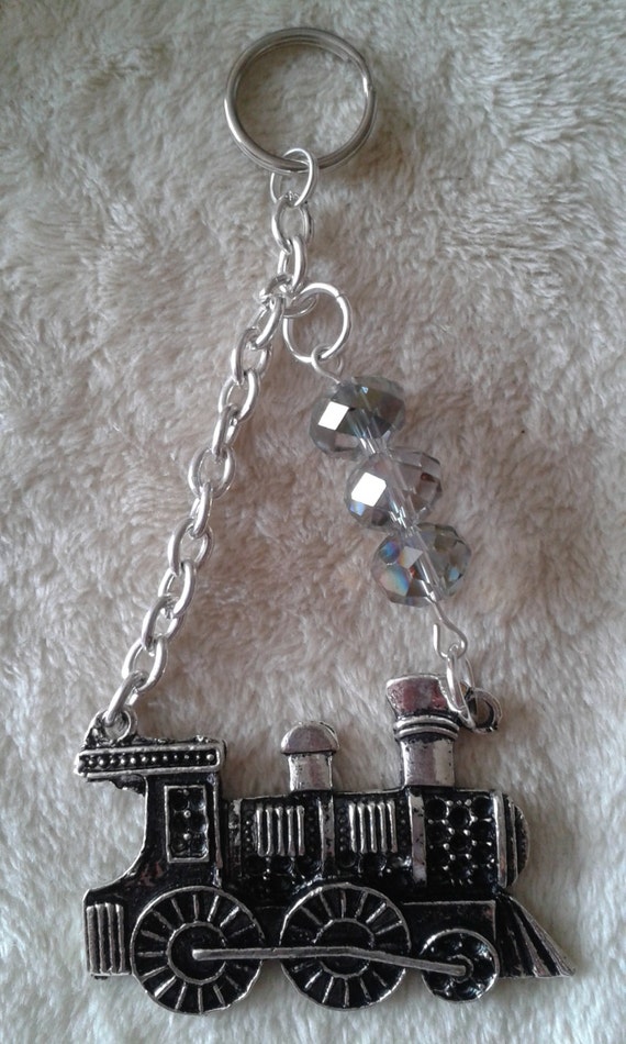 Items similar to Train bag charm on Etsy